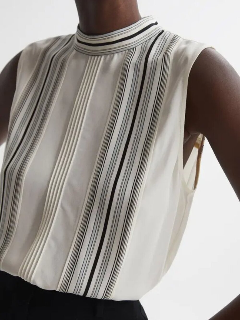 REISS Mollie Sheer Striped Blouse - Size: US 0 / UK 4 - NWT
